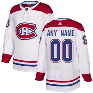 NHL Montreal Canadiens Trikot Benutzerdefinierte Auswärts Weiß Authentic